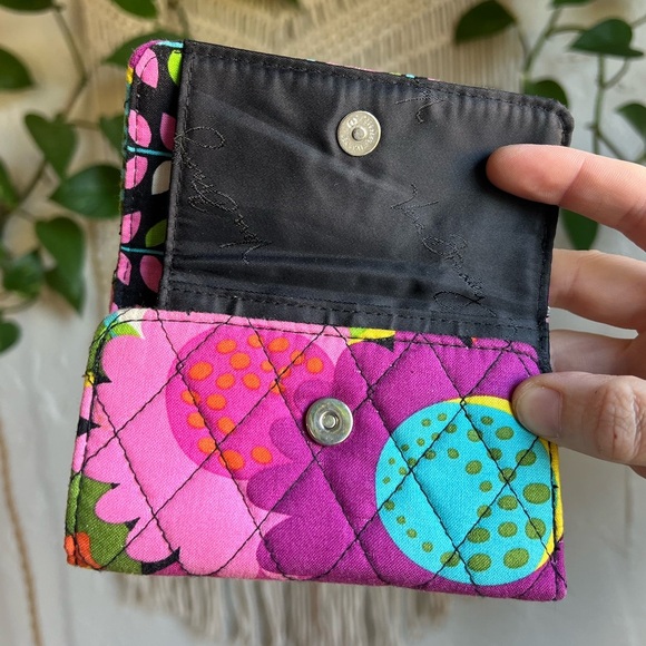 Vera Bradley Quilted Cotton Kisslock Wallet – Floral Print Pattern Va Va Bloom - Picture 7 of 9